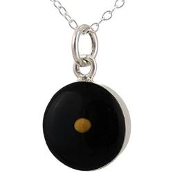 FashionJunkie4Life Sterling Silver Real Mustard Seed Charm Necklace, 18'' Chain, Black Background