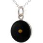 FashionJunkie4Life Sterling Silver Real Mustard Seed Charm Necklace, 18'' Chain, Black Background