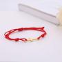 LIKGREAT Christian Cross Charm Handmade Braided Wax Cords Bracelet for Women