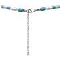 Rosemarie & Jubalee Womens Western Style Statement Silver Tone Concho with Turquoise Howlite Necklace Earrings Set, 16''-19'' with 3'' Extension