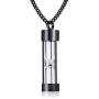 Stainless Steel Hourglass Urn Necklace Keepsake Cremation Ashes Memorial Pendant Necklace for Men,Women