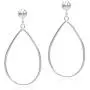 Sea of Ice Sterling Silver Open Teardrop Dangle Hoop Earrings 5mm Bead Post Dangle Earrings for Women Girl Sea of Ice Sterling Silver Open Teardrop Dangle Hoop Earrings 5mm Bead Post Dangle Earrings for Women Girl