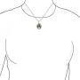 Bling Jewelry Personalize Oval Religious Medal Medallion Sacred Heart of Jesus Photo Pendant Necklace for Men for Teen Silver Tone Stainless Steel