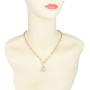 WeimanJewelry Round Cubic Zirconia CZ Teardrop Bridal Necklace and Dangling Earring Set for Women Wedding Party Prom