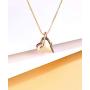Eterstarly Wish Stone Pendant Necklace with Red Birthstone Heart Crystal, 18K Rose Gold Plated, 16.4'' + 2''