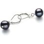 Kaitlyn Black 8-9mm A Quality Freshwater 925 Sterling Silver Cultured Pearl Set For Women