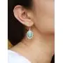 YoTreasure 1.50'' Larimar Dangle Earrings Solid 925 Sterling Silver YoTreasure 1.50'' Larimar Dangle Earrings Solid 925 Sterling Silver