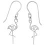 Boma Jewelry Sterling Silver Flamingo Dangle Earrings