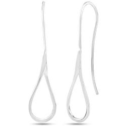 LeCalla Sterling Silver Jewelry Light Weight Drop Shape Dangler Earrings for Women