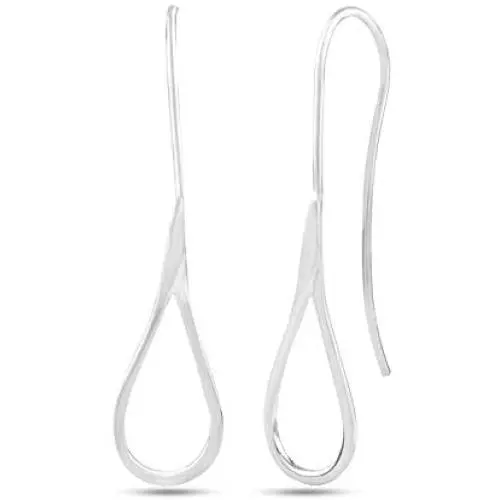 LeCalla Sterling Silver Jewelry Light Weight Drop Shape Dangler Earrings for Women