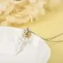 ATTRACTTO S925 Sterling Silver Faith Cross Necklace, Wing Pendants, Sunflower Cross Jewelry for Women Girls 18K Platinum Plated Necklaces with Gift Box