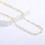 BOUTIQUELOVIN Paperclip Chain Necklace, 14K Gold Plated Link Chain Choker for Women