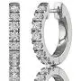 ALEVIRA Cubic Zirconia Studded 14K White and Yellow Gold-Plated Earrings - Womens Ear Hoop Huggies with Jewelry Box ALEVIRA Cubic Zirconia Studded 14K White and Yellow Gold-Plated Earrings - Womens Ear Hoop Huggies with Jewelry Box