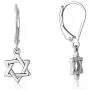 Marina Meiri Sterling Silver Star of David Dangle Hanging Earrings with Leverback Clasp Hook Marina Meiri Sterling Silver Star of David Dangle Hanging Earrings with Leverback Clasp Hook