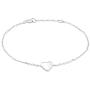 AUBE JEWELRY Hypoallergenic 925 Sterling Silver Cute Dainty Heart Bracelet for Women