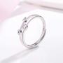 MIXIA Creative Cute Pink Red Pig Rings Popular Lucky Piggy Animal Couple Adjustable Open Ring for Women Jewelry