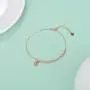 Real 18K Rose Gold Heart Bracelet with Beads Christmas Anniversary Women Jewelry Gifts for Her, Wife, Mother, 6.3''+1.2'' Real 18K Rose Gold Heart Bracelet with Beads Christmas Anniversary Women Jewelry Gifts for Her, Wife, Mother, 6.3''+1.2''