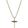 HZMAN Antique Nail Cross Stainless Steel Pendants Christian Necklace 22+2 Inch Chain