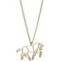 La Menagerie Horse Gold Origami Jewelry & Gold Geometric Necklace – 18 Karat Plated Gold Necklace & Horse Necklaces for Women – Horse Necklace for Girls & Origami Necklace