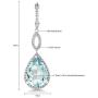 Gem Stone King 925 Sterling Silver Long Drop Dangle Elegant Wedding Bridal Chandelier Teardrop Earrings For Women (2 Inch Pear Shape 16X12MM, 20.00 Cttw)