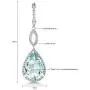 Gem Stone King 925 Sterling Silver Long Drop Dangle Elegant Wedding Bridal Chandelier Teardrop Earrings For Women (2 Inch Pear Shape 16X12MM, 20.00 Cttw) Gem Stone King 925 Sterling Silver Long Drop Dangle Elegant Wedding Bridal Chandelier Teardrop Earrings For Women (2 Inch Pear Shape 16X12MM, 20.00 Cttw)