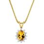 RYLOS Jewelry For Women Yellow Gold Plated Silver Birthstone Jewelry Ring, Earring & Pendant Necklace Gemstone & Genuine Diamonds 6X4MM Birthstone Womens Jewelry Matching Friendship Sizes 5-10