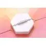 Sterling Silver Forever in My Heart CZ Cremation Urn Locket Memorial Ashes Holder Bangle Urn Keepsake Bracelet 7+2''