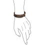 Bling Jewelry Brown Tiger Eye Genuine Black Brown Leather Strand Double Wrap Bracelet for Women for Men