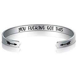 ENSIANTH You Fucking Got This Bracelet Motivational Gift Inspirational Gift Gift For Best Friend