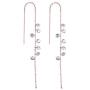 SLUYNZ 925 Sterling Silver Sparkling CZ Droplet Dangle Earrings for Women Teen Girls Elegant Long Threader Earrings