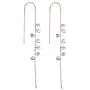 SLUYNZ 925 Sterling Silver Sparkling CZ Droplet Dangle Earrings for Women Teen Girls Elegant Long Threader Earrings