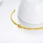 18K Gold Bracelets for Women, Dainty Yellow Gold Diamond Cut Ball Bracelets, Italian Mesh Chain Anniversary Jewelry Gift for Her, Wife, Mom, Girls 18K Gold Bracelets for Women, Dainty Yellow Gold Diamond Cut Ball Bracelets, Italian Mesh Chain Anniversary Jewelry Gift for Her, Wife, Mom, Girls