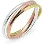 925 Sterling Silver Triple Interlocked Rolling High Polish Ring | Rose & Yellow Gold Flashed | Full & Half Sizes 5-14 925 Sterling Silver Triple Interlocked Rolling High Polish Ring | Rose & Yellow Gold Flashed | Full & Half Sizes 5-14
