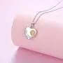 Sterling Silver Sunflower or Lotus Flower Heart Memorial Ash Keepsake Urn Cremation Necklace for Ashes for Women