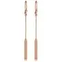 Kooljewelry 14k Gold Bar Drop Earrings (yellow gold or white gold or rose gold)