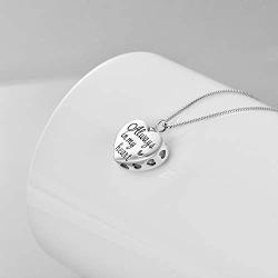 POPLYKE Urn Necklaces for Ashes 925 Sterling Silver Urn Necklace for Women, Cremation Jewelry for Ashes for Human, Memorial Ash Pendant Keepsake Gifts