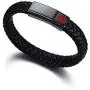 VNOX Custom Engraving Medical Alert Emergency Jewelry-Black Braided Leather Medical Symbol Caduceus with Magnetic Clasp Cuff Wristband Bracelet,8.2'' VNOX Custom Engraving Medical Alert Emergency Jewelry-Black Braided Leather Medical Symbol Caduceus with Magnetic Clasp Cuff Wristband Bracelet,8.2''