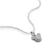 Dainty 100% 925 Silver Necklace for Women & Girl - Cute Mickey Pendant Necklace - Solid Silver Choker Chain 17inch - Fine Jewelry Gift