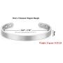 Jovivi Personalized Custom Titanium Magnetic Matte Plain Cuff Bangle Bracelets for Men Women Therapy, 8mm,Gold Plated/Black/Silver/Rose Gold