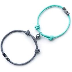Lifetica Magnetic Bracelets For Couples - Jewelry Gifts Set For Couple Bestfriend Girlfriend Boyfriend Women Men - Mutual Attraction Relationship Matching Friendship Rope - Great Valentines Day Gift