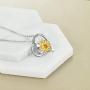 AOBOCO Sterling Silver Heart Pendant Necklace Love Jewelry Gifts for Her