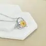 AOBOCO Sterling Silver Heart Pendant Necklace Love Jewelry Gifts for Her