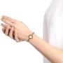 Frwiskp Link Chain Bracelet - 18K Real Gold Plated Oval Chain Link Bracelet 6 Inch fashion Jewelry Gift for Women and Girls