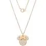 Disney Minnie Mouse Jewelry for Women, Pink Gold Plated Sterling Silver Cubic Zirconia Necklace, 18'' Chain Disney Minnie Mouse Jewelry for Women, Pink Gold Plated Sterling Silver Cubic Zirconia Necklace, 18'' Chain