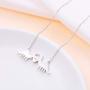 925 Sterling Silver Animal Love Red Heart Dinosaur Pendant Necklace for Women Girlfriend Wife Birthday Gift, 18 Inch + 2 Inch