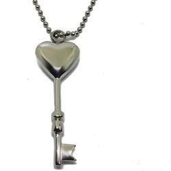 Cremation Jewelry for Ashes Key to My Heart Urn Necklaces Stainless Steel Pendant for Men and Women Dog Cat Funeral Day. Keepsake for Loved One