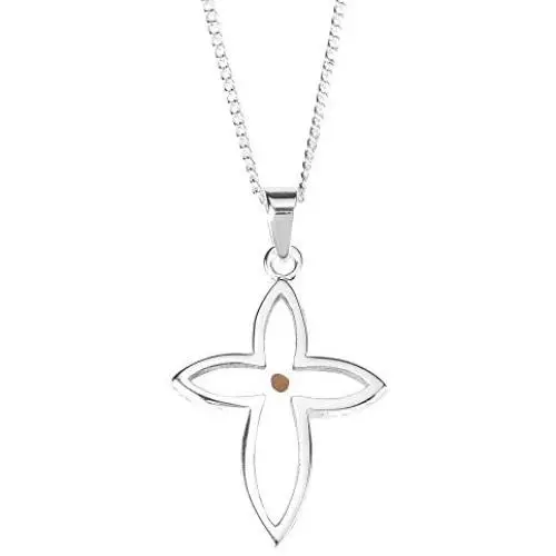 Dicksons Mustard Seed Petal Cross Pendant Womens 20 Inch Silver Plated Everyday Necklace in Jewelry Gift Box Dicksons Mustard Seed Petal Cross Pendant Womens 20 Inch Silver Plated Everyday Necklace in Jewelry Gift Box