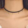 Haloty Punk Choker Necklace Gold Star Pendant Necklaces Chain Short Necklace Jewelry for Women and Girls