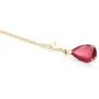 Galaxy Gold 1.75 ct 14k 18'' Solid Gold Pear-shaped Ruby Drop Pendant Necklace