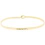 Rosemarie Collections Womens Breast Cancer Pink Ribbon Thin Hook Bangle Bracelet Survivor